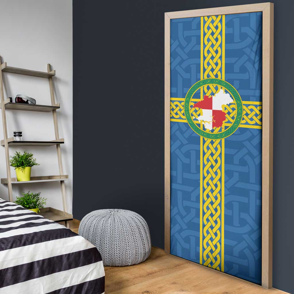 Pembrokeshire Wales Door Cover Flag And Map Celtic Style - Wonder Print Shop