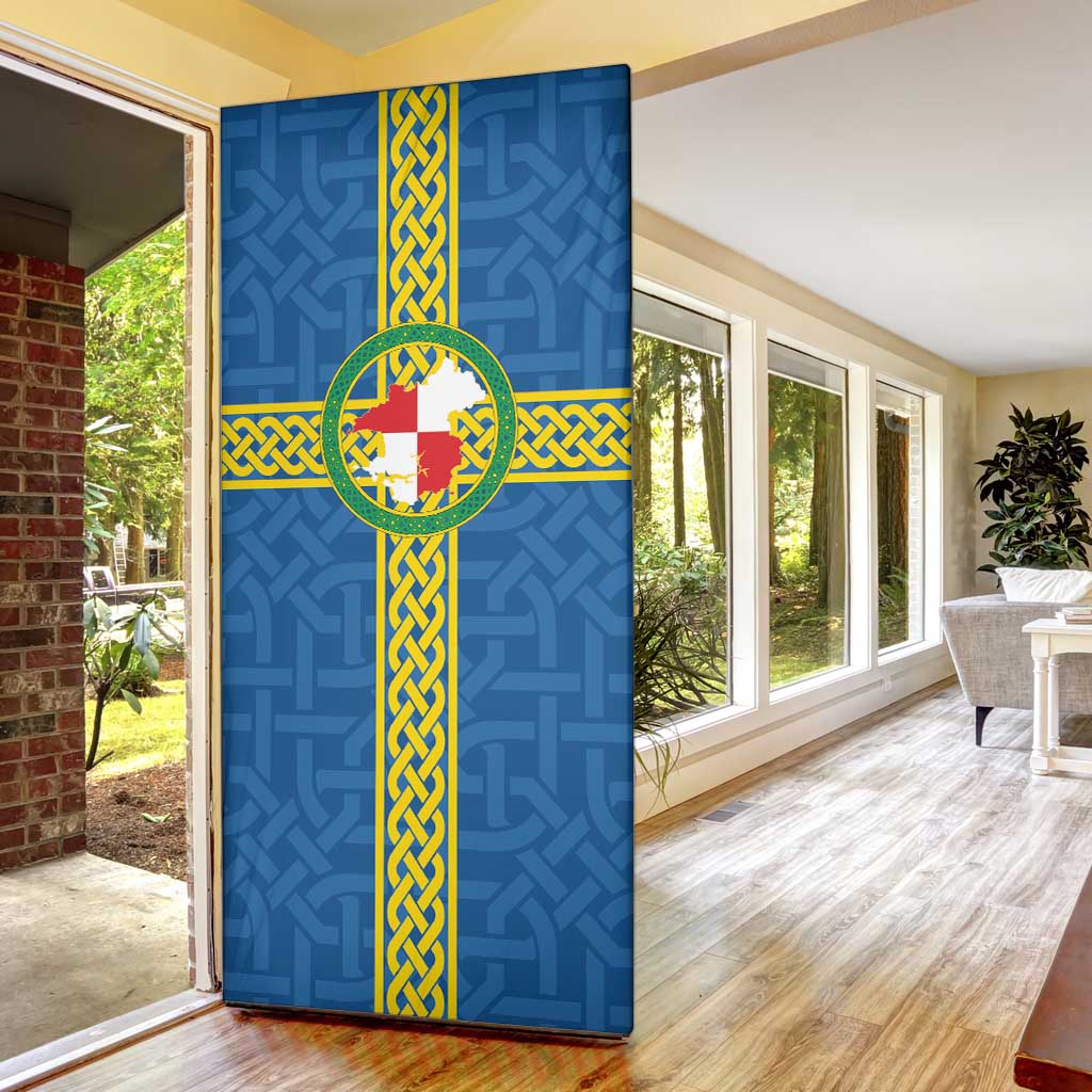 Pembrokeshire Wales Door Cover Flag And Map Celtic Style - Wonder Print Shop