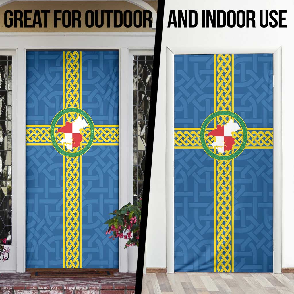 Pembrokeshire Wales Door Cover Flag And Map Celtic Style - Wonder Print Shop