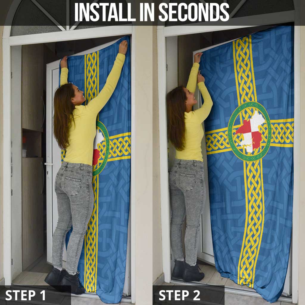 Pembrokeshire Wales Door Cover Flag And Map Celtic Style - Wonder Print Shop