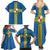 Pembrokeshire Wales Family Matching Summer Maxi Dress and Hawaiian Shirt Flag And Map Celtic Style - Wonder Print Shop