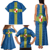 Pembrokeshire Wales Family Matching Tank Maxi Dress and Hawaiian Shirt Flag And Map Celtic Style - Wonder Print Shop