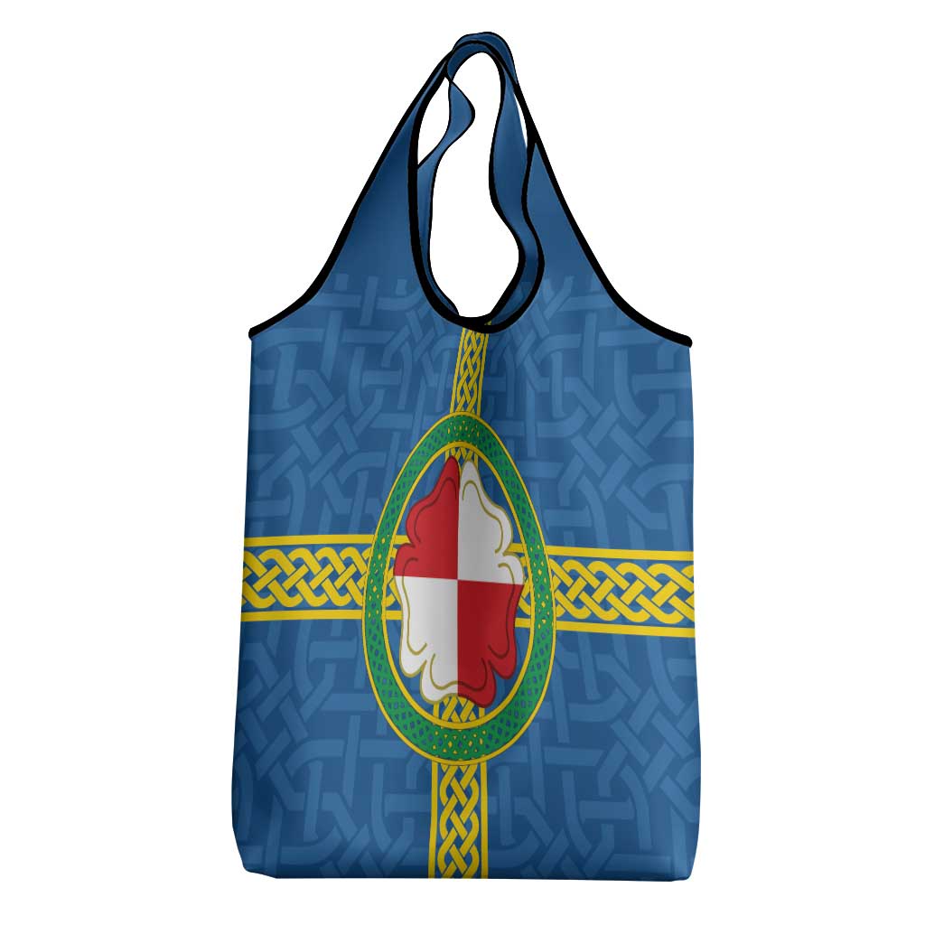 Pembrokeshire Wales Grocery Bag Flag And Map Celtic Style - Wonder Print Shop