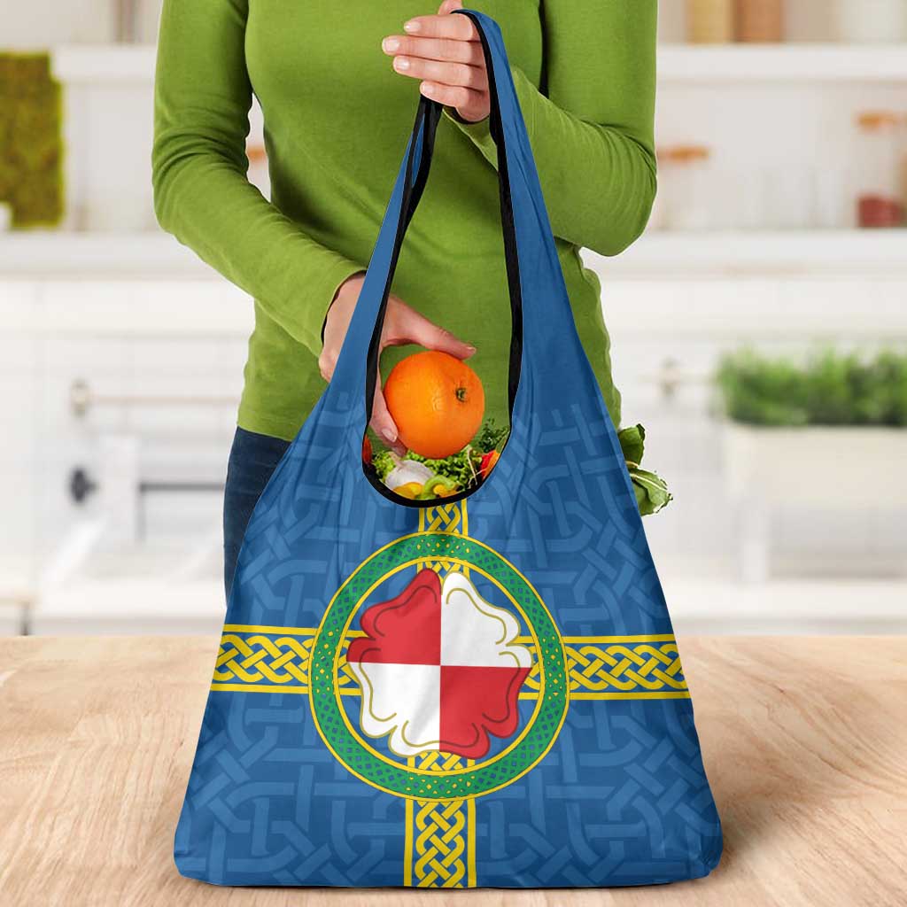 Pembrokeshire Wales Grocery Bag Flag And Map Celtic Style - Wonder Print Shop