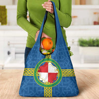 Pembrokeshire Wales Grocery Bag Flag And Map Celtic Style - Wonder Print Shop