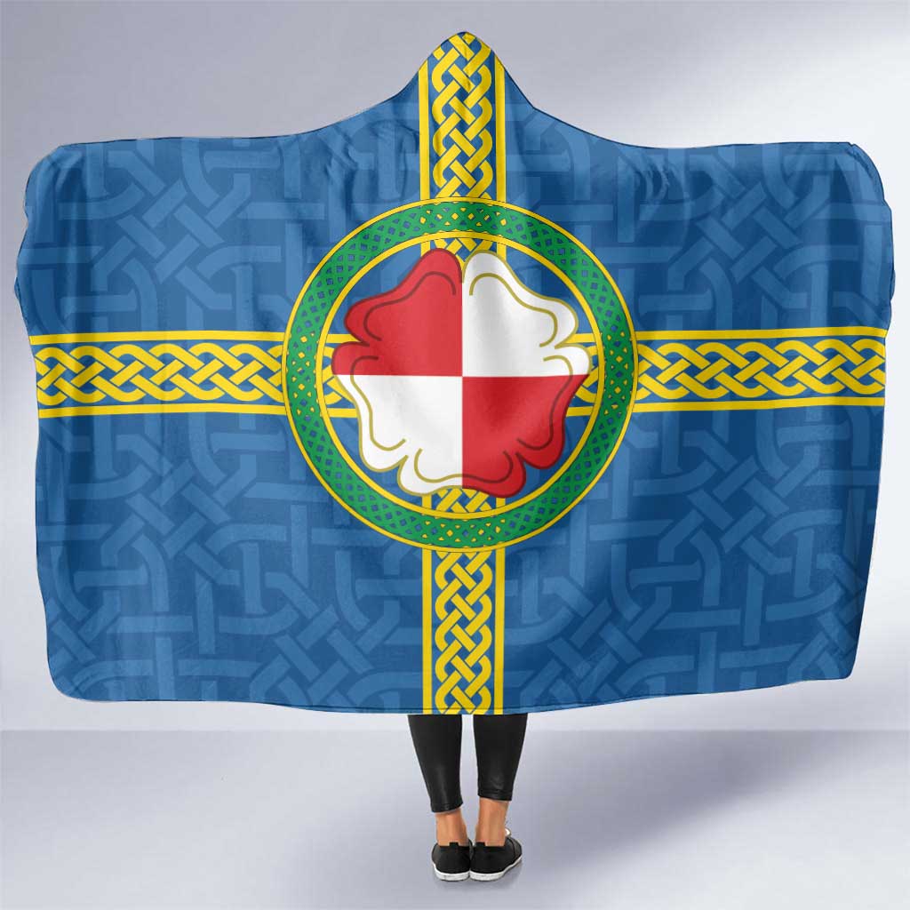 Pembrokeshire Wales Hooded Blanket Flag And Map Celtic Style - Wonder Print Shop