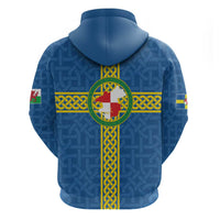Pembrokeshire Wales Hoodie Flag And Map Celtic Style - Wonder Print Shop