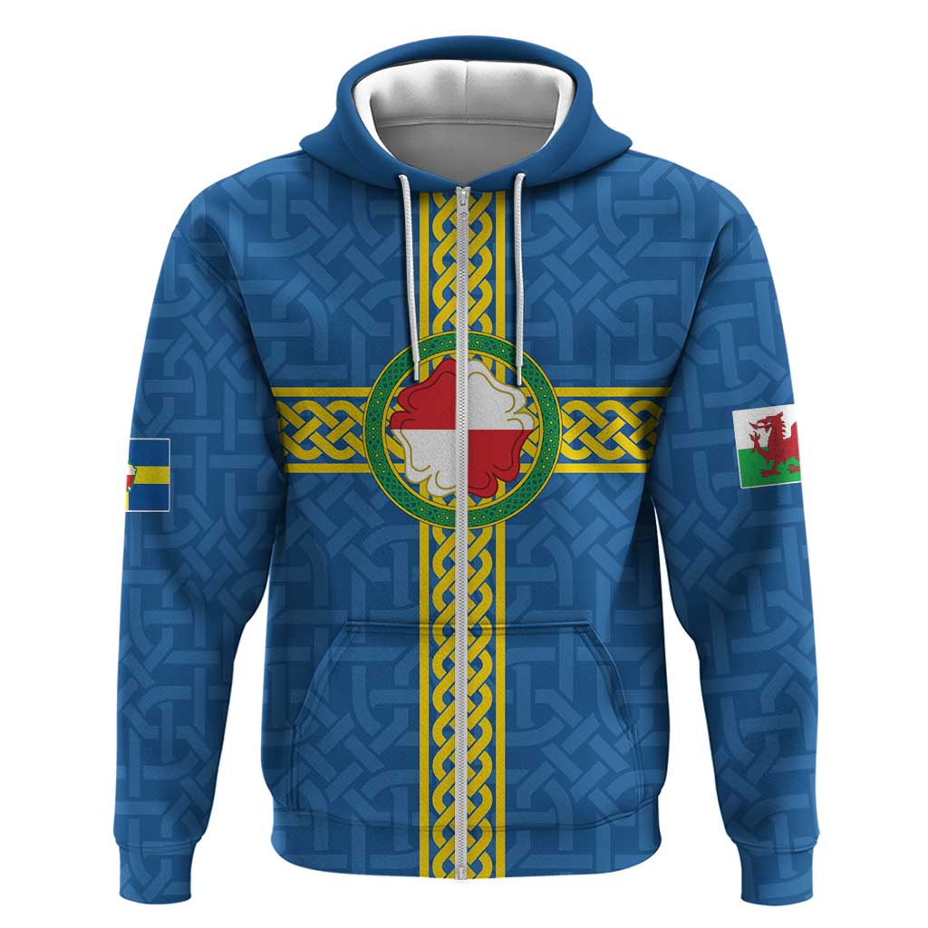 Pembrokeshire Wales Hoodie Flag And Map Celtic Style - Wonder Print Shop