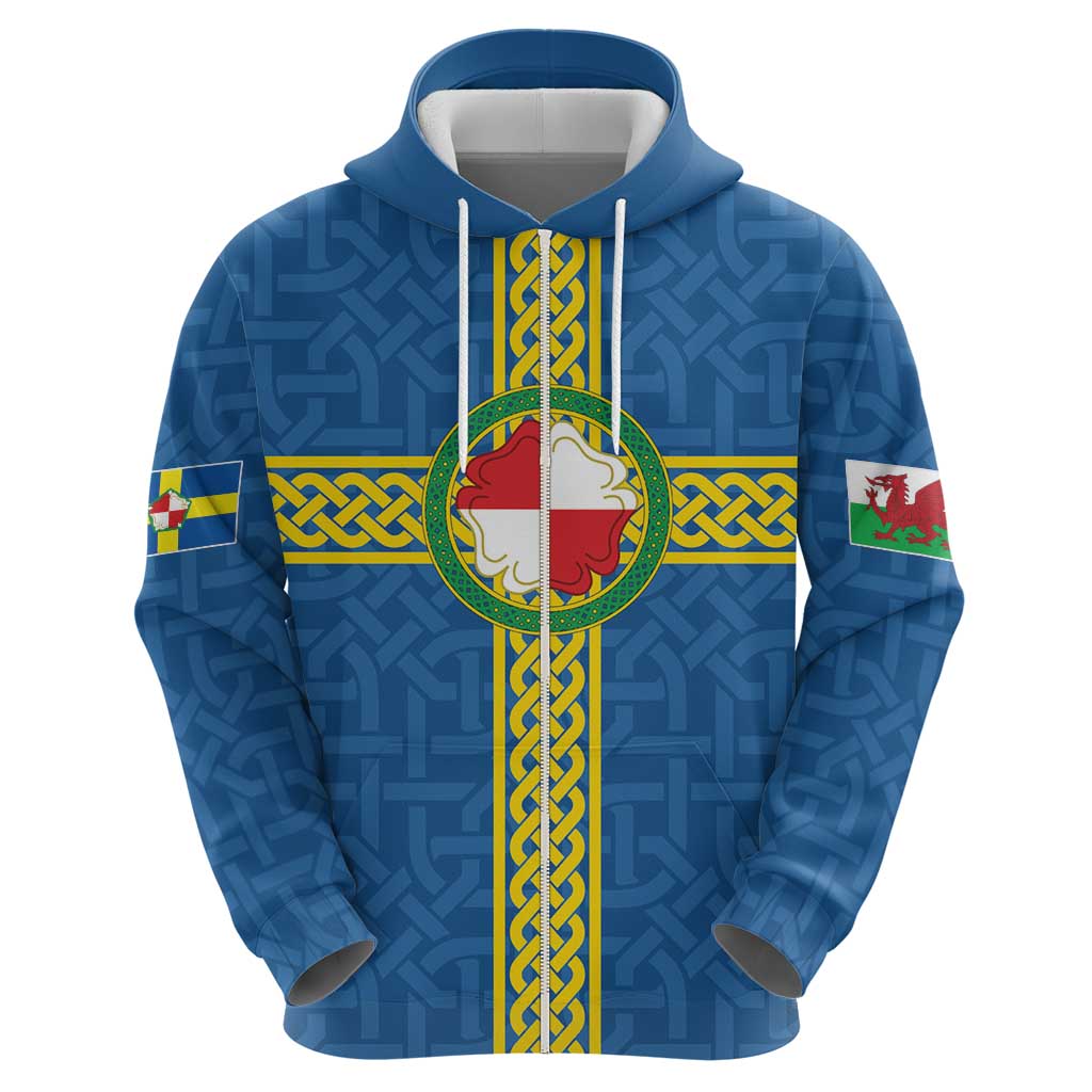 Pembrokeshire Wales Hoodie Flag And Map Celtic Style - Wonder Print Shop