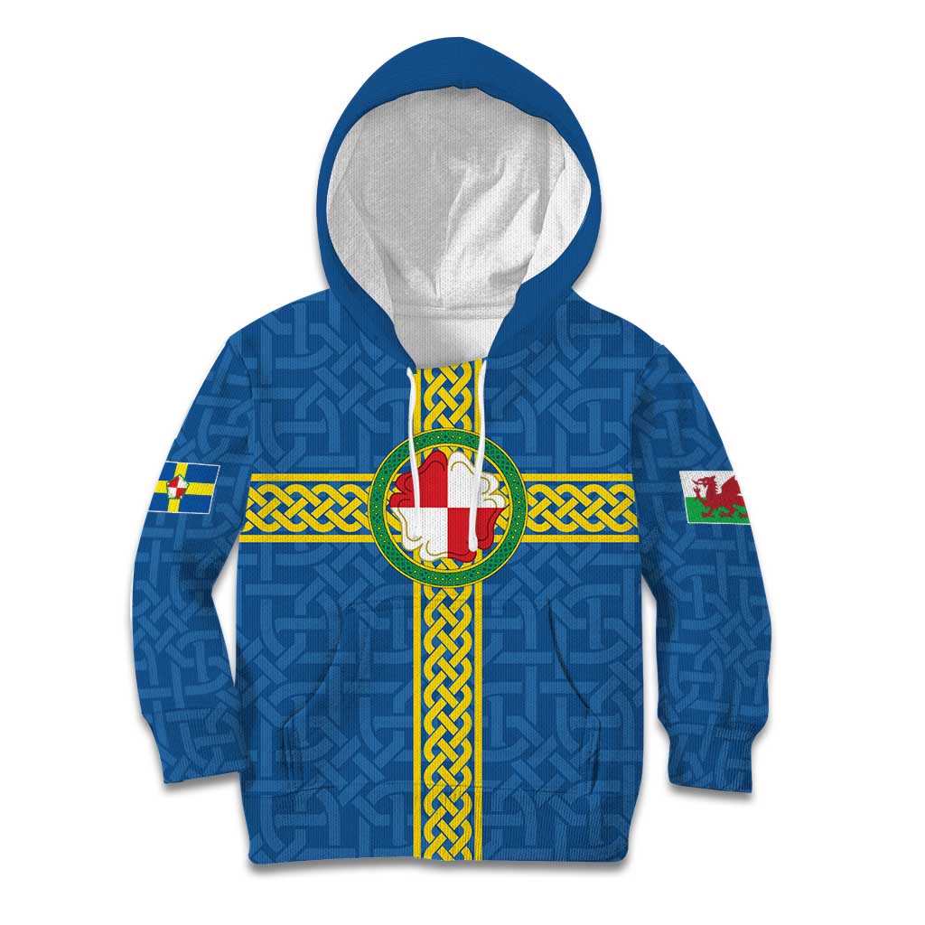 Pembrokeshire Wales Kid Hoodie Flag And Map Celtic Style - Wonder Print Shop