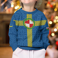 Pembrokeshire Wales Kid Ugly Christmas Sweater Flag And Map Celtic Style - Wonder Print Shop