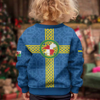 Pembrokeshire Wales Kid Ugly Christmas Sweater Flag And Map Celtic Style - Wonder Print Shop