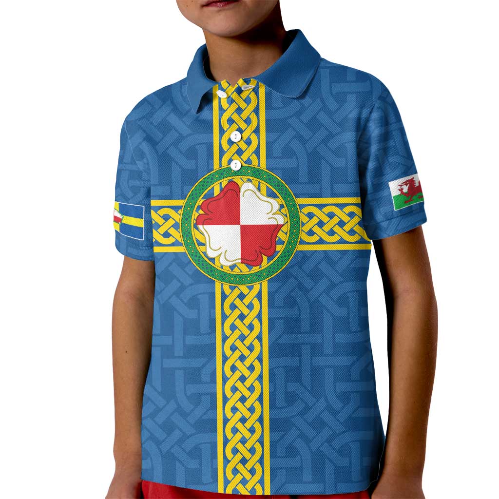 Pembrokeshire Wales Kid Polo Shirt Flag And Map Celtic Style - Wonder Print Shop