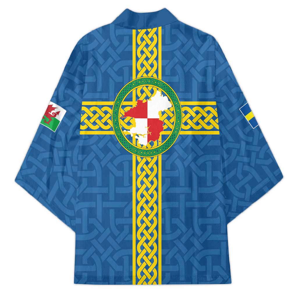 Pembrokeshire Wales Kimono Flag And Map Celtic Style - Wonder Print Shop