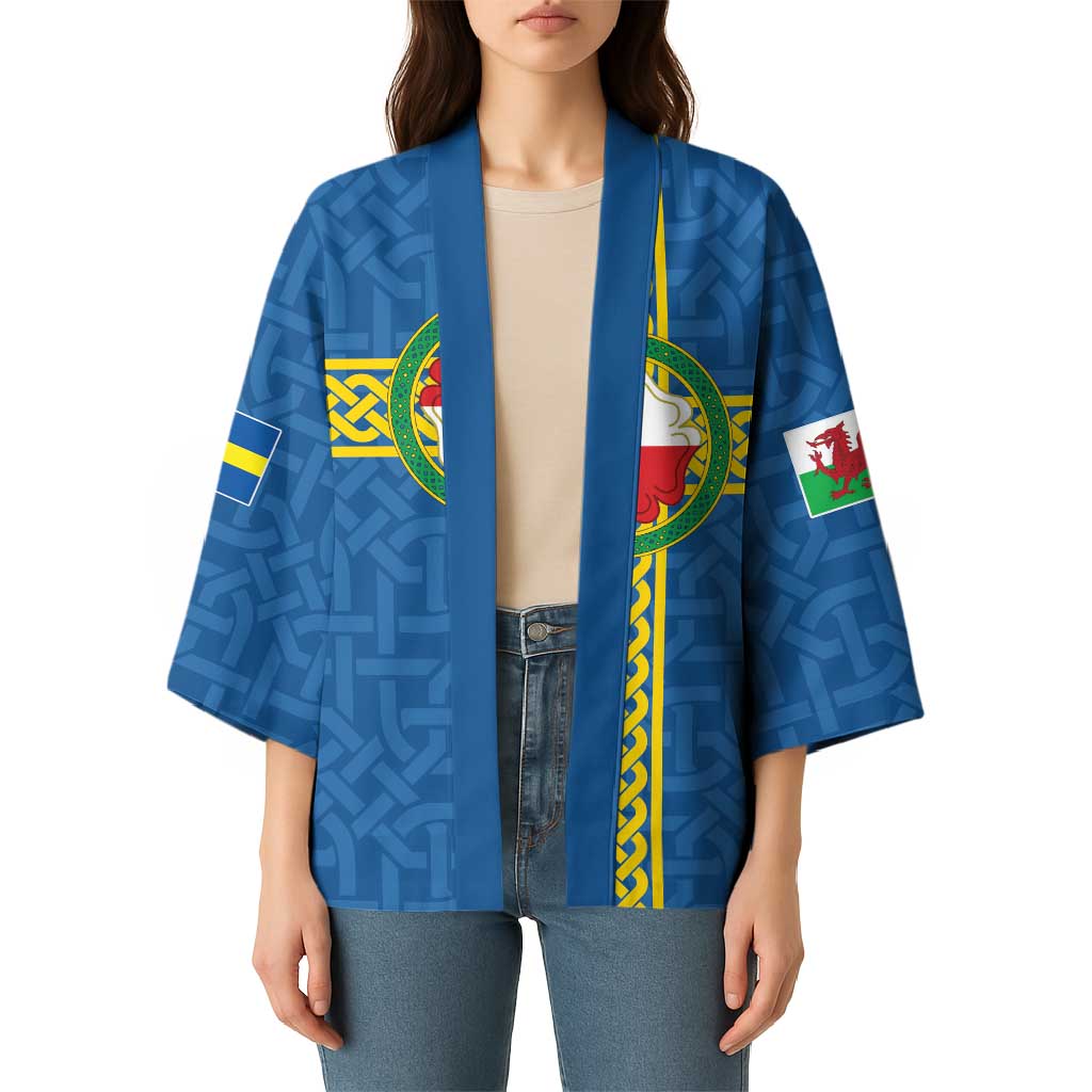 Pembrokeshire Wales Kimono Flag And Map Celtic Style - Wonder Print Shop