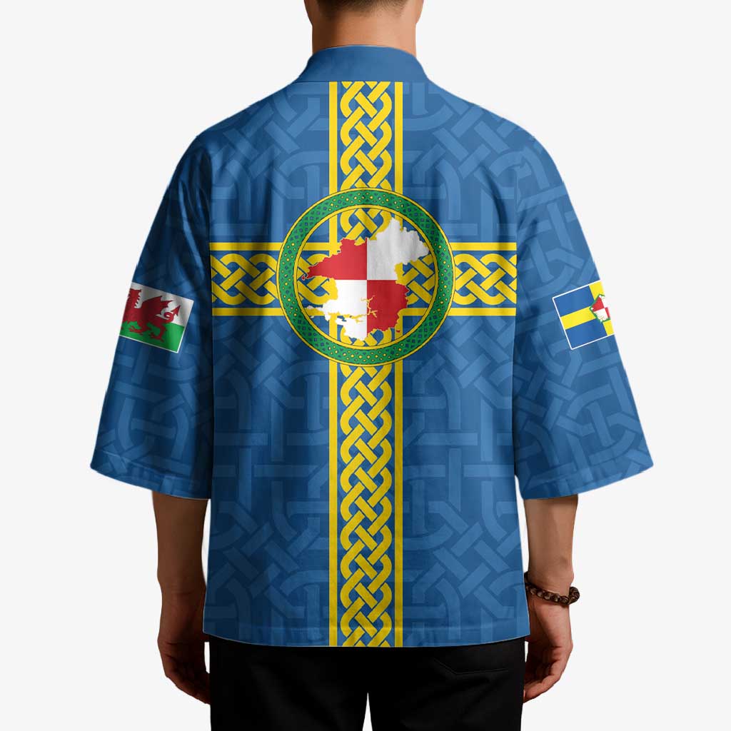Pembrokeshire Wales Kimono Flag And Map Celtic Style - Wonder Print Shop