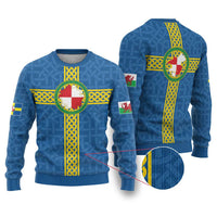 Pembrokeshire Wales Ugly Christmas Sweater Flag And Map Celtic Style - Wonder Print Shop