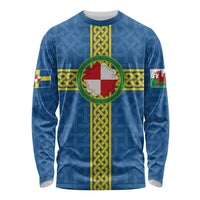 Pembrokeshire Wales Long Sleeve Shirt Flag And Map Celtic Style - Wonder Print Shop