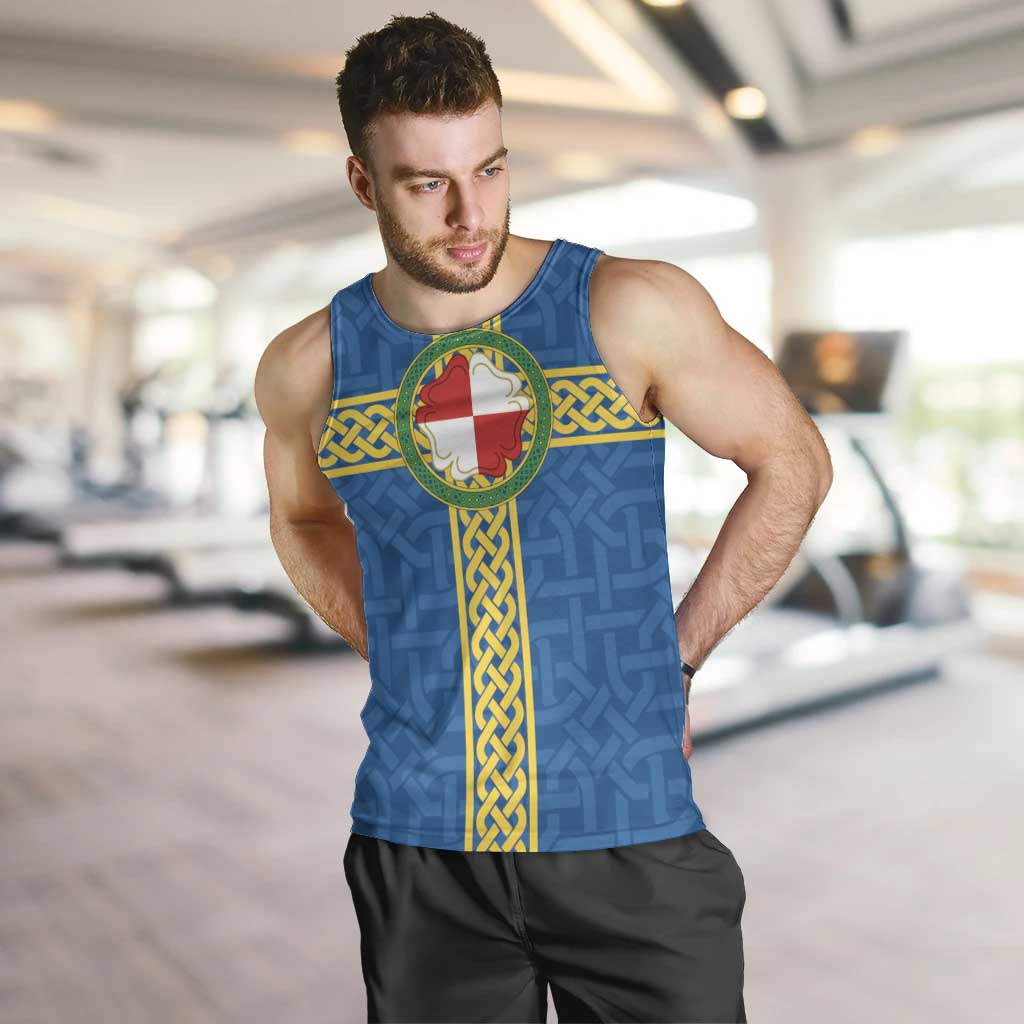 Pembrokeshire Wales Men Tank Top Flag And Map Celtic Style - Wonder Print Shop