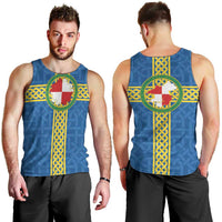 Pembrokeshire Wales Men Tank Top Flag And Map Celtic Style - Wonder Print Shop