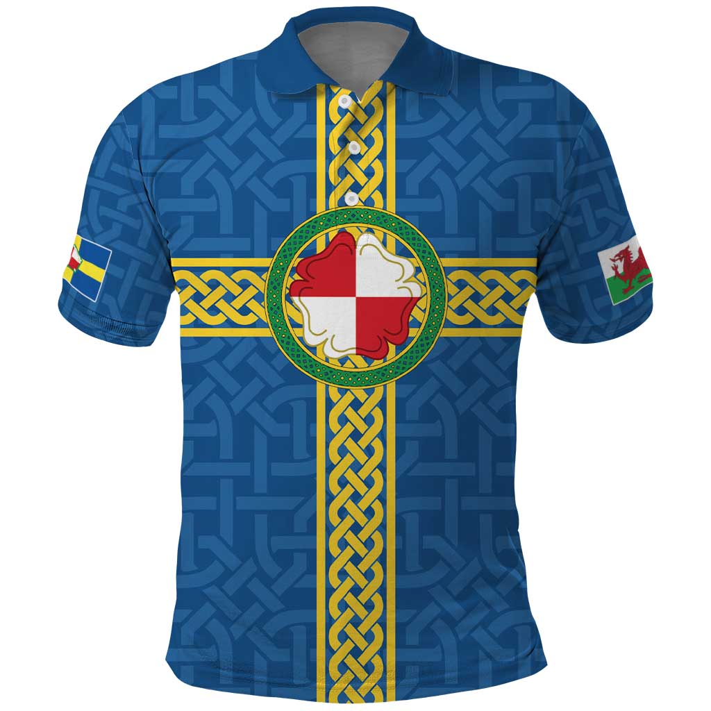 Pembrokeshire Wales Polo Shirt Flag And Map Celtic Style - Wonder Print Shop