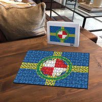 Pembrokeshire Wales Puzzle Flag And Map Celtic Style - Wonder Print Shop