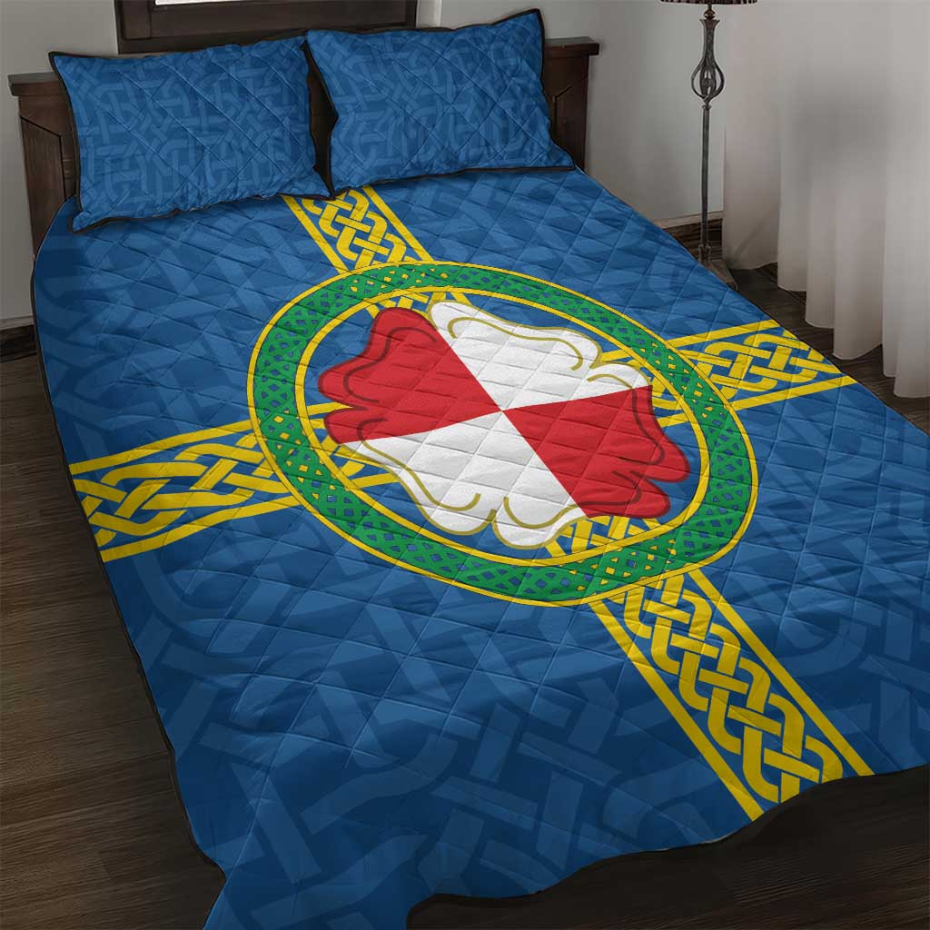 Pembrokeshire Wales Quilt Bed Set Flag And Map Celtic Style - Wonder Print Shop