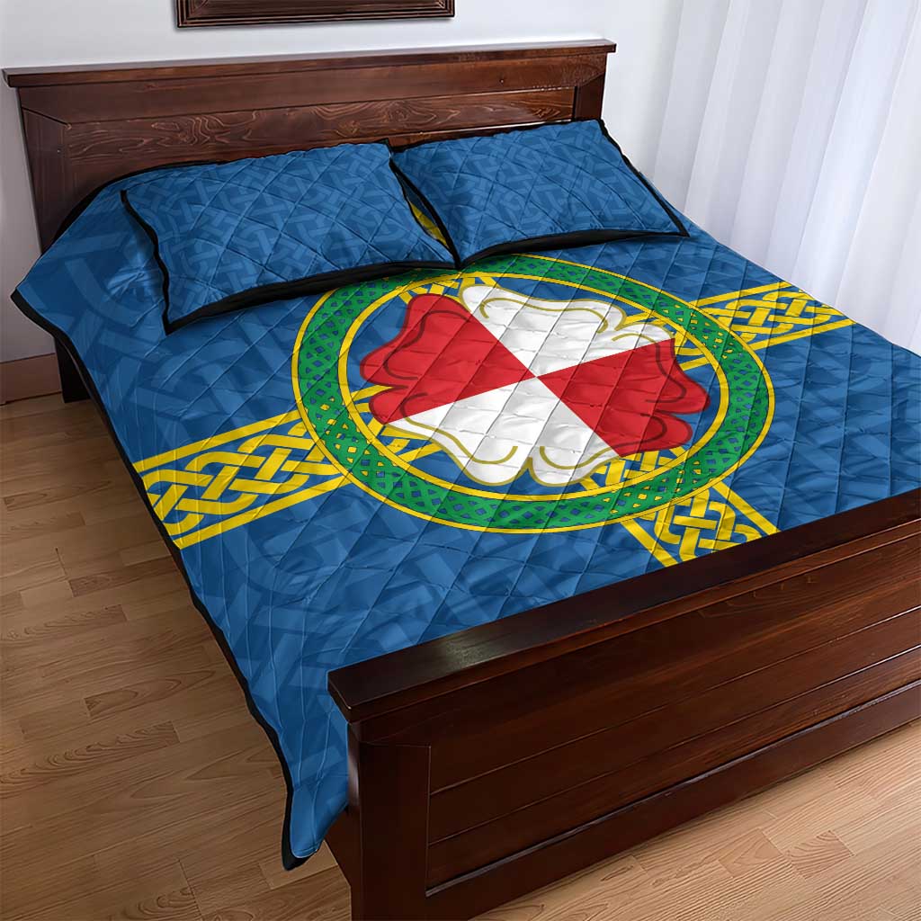Pembrokeshire Wales Quilt Bed Set Flag And Map Celtic Style - Wonder Print Shop