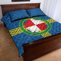 Pembrokeshire Wales Quilt Bed Set Flag And Map Celtic Style - Wonder Print Shop