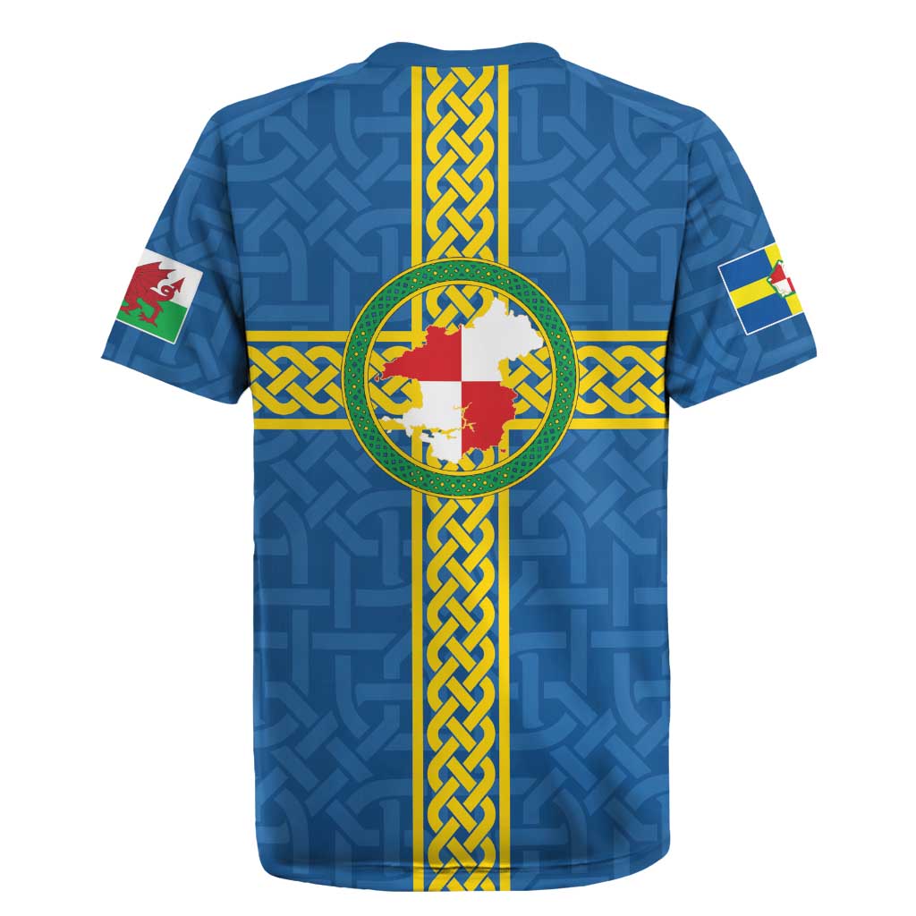 Pembrokeshire Wales Rugby Jersey Flag And Map Celtic Style - Wonder Print Shop