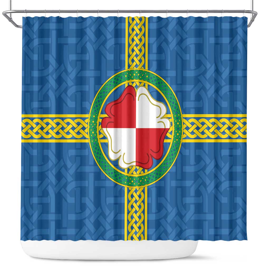 Pembrokeshire Wales Shower Curtain Flag And Map Celtic Style - Wonder Print Shop