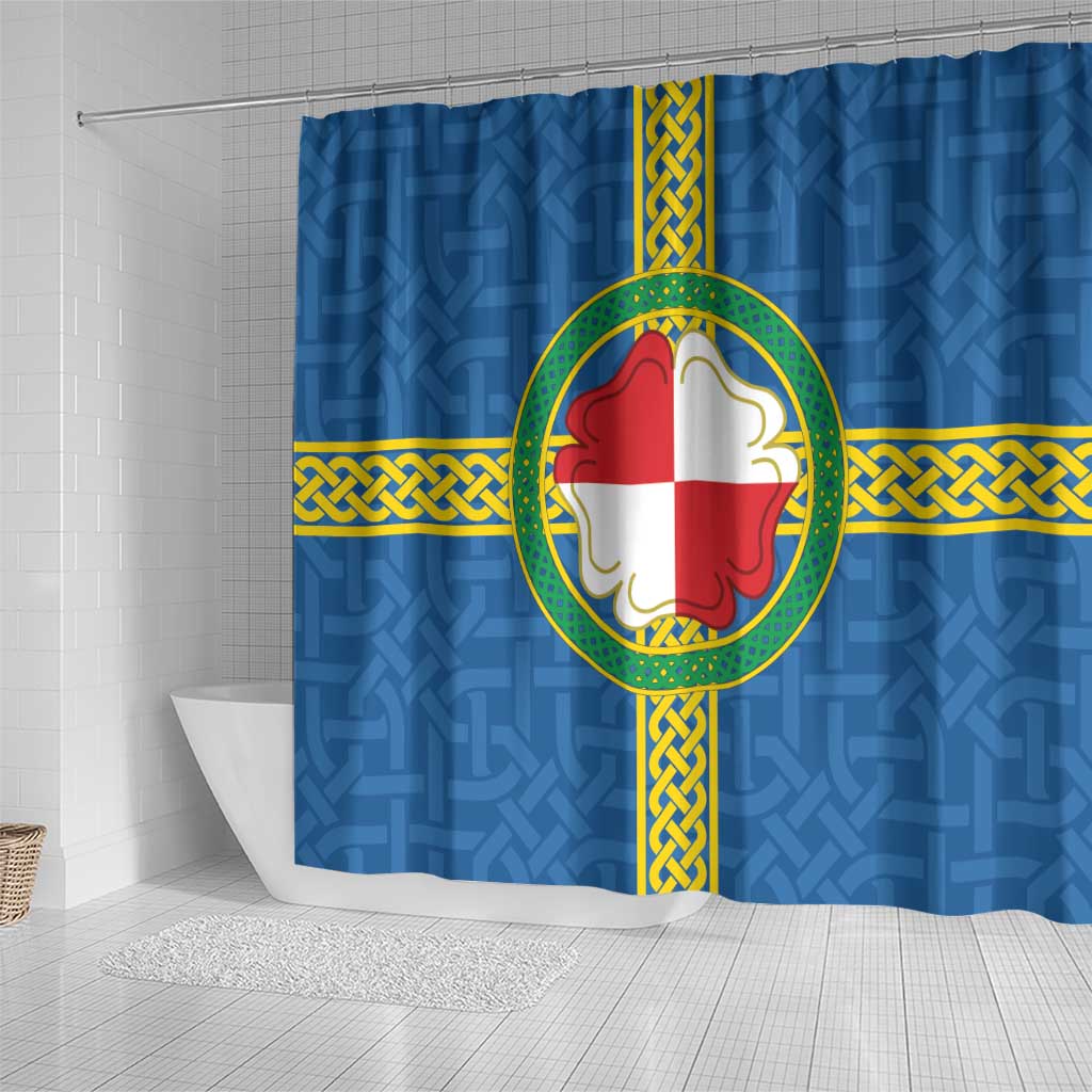 Pembrokeshire Wales Shower Curtain Flag And Map Celtic Style - Wonder Print Shop