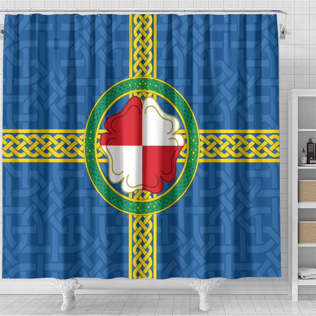 Pembrokeshire Wales Shower Curtain Flag And Map Celtic Style - Wonder Print Shop