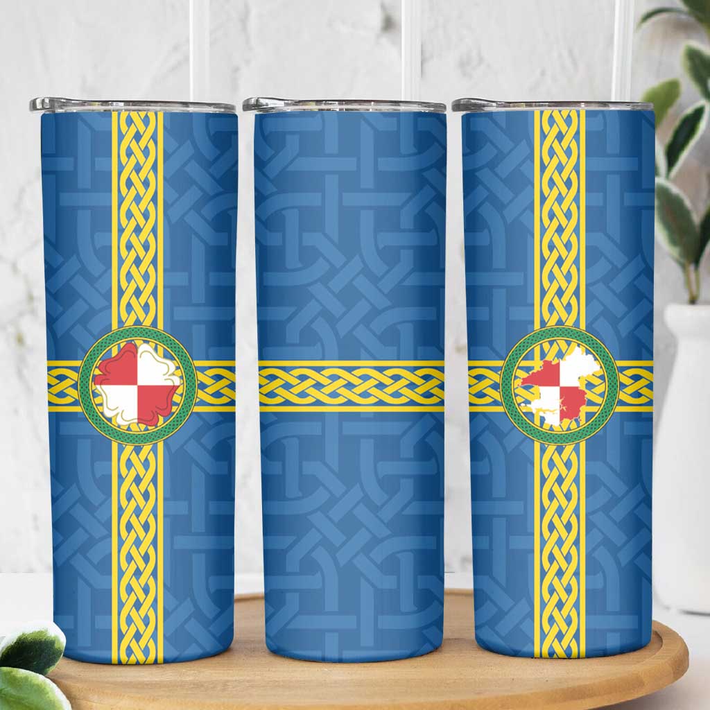 Pembrokeshire Wales Skinny Tumbler Flag And Map Celtic Style - Wonder Print Shop