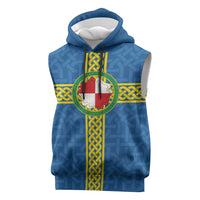 Pembrokeshire Wales Sleeveless Hoodie Flag And Map Celtic Style - Wonder Print Shop