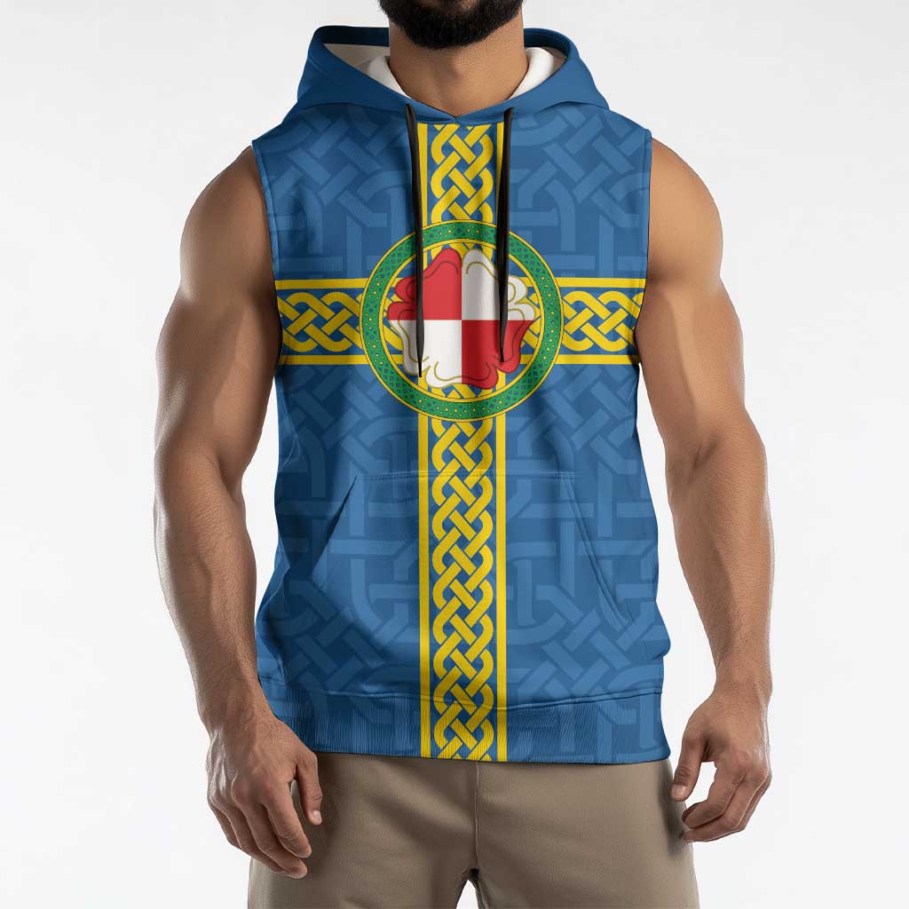 Pembrokeshire Wales Sleeveless Hoodie Flag And Map Celtic Style - Wonder Print Shop