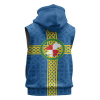 Pembrokeshire Wales Sleeveless Zip Hoodie Flag And Map Celtic Style - Wonder Print Shop
