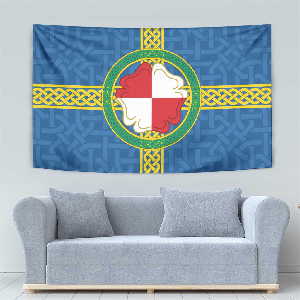 Pembrokeshire Wales Tapestry Flag And Map Celtic Style - Wonder Print Shop