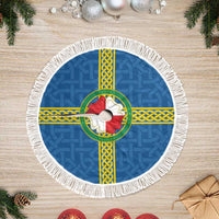 Pembrokeshire Wales Tree Skirt Flag And Map Celtic Style - Wonder Print Shop