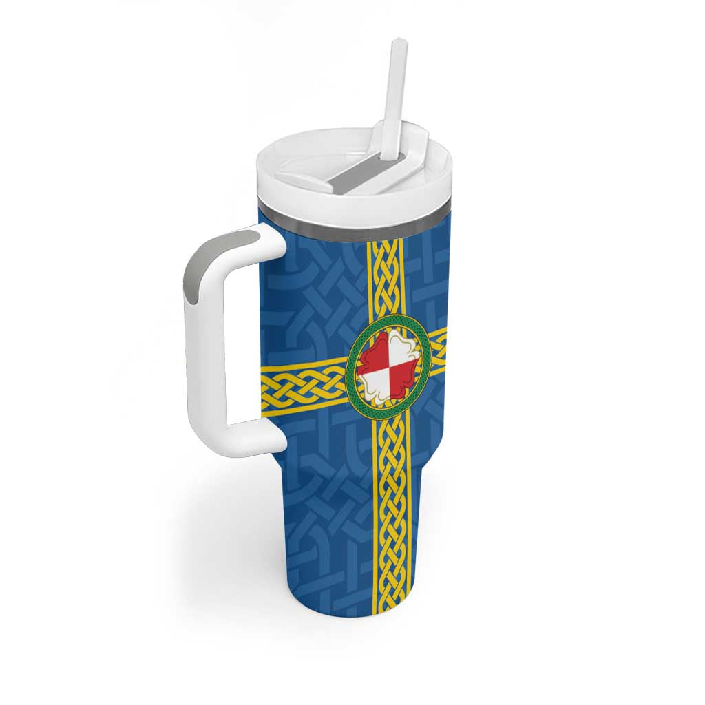 Pembrokeshire Wales Tumbler With Handle Flag And Map Celtic Style - Wonder Print Shop
