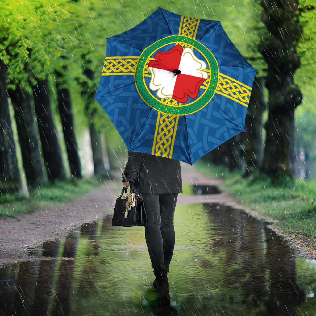 Pembrokeshire Wales Umbrella Flag And Map Celtic Style - Wonder Print Shop