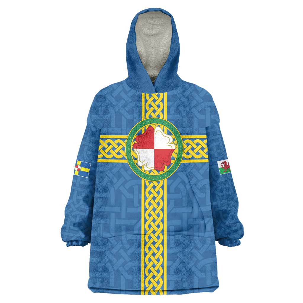 Pembrokeshire Wales Wearable Blanket Hoodie Flag And Map Celtic Style - Wonder Print Shop