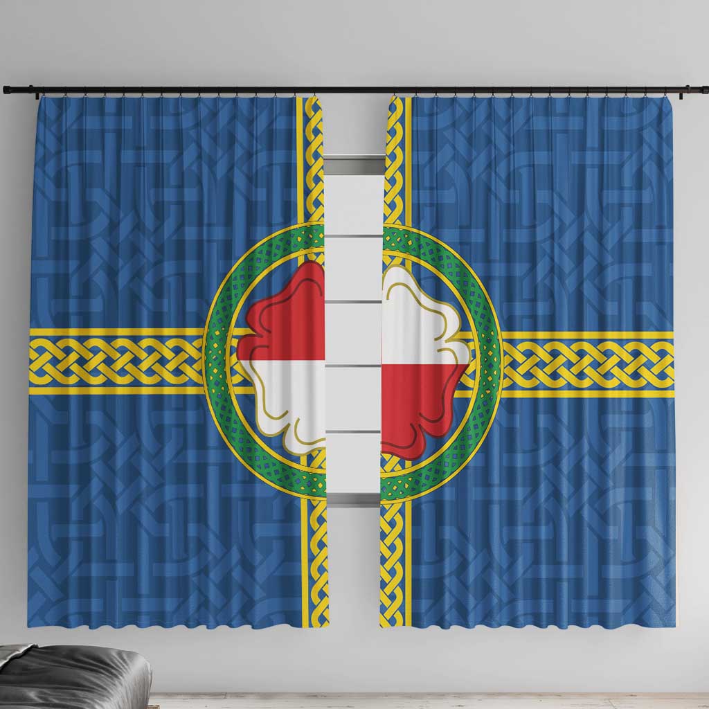 Pembrokeshire Wales Window Curtain Flag And Map Celtic Style - Wonder Print Shop
