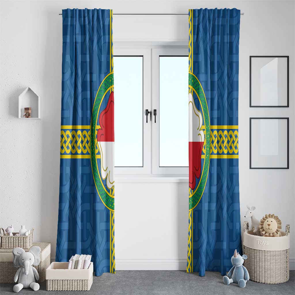 Pembrokeshire Wales Window Curtain Flag And Map Celtic Style - Wonder Print Shop