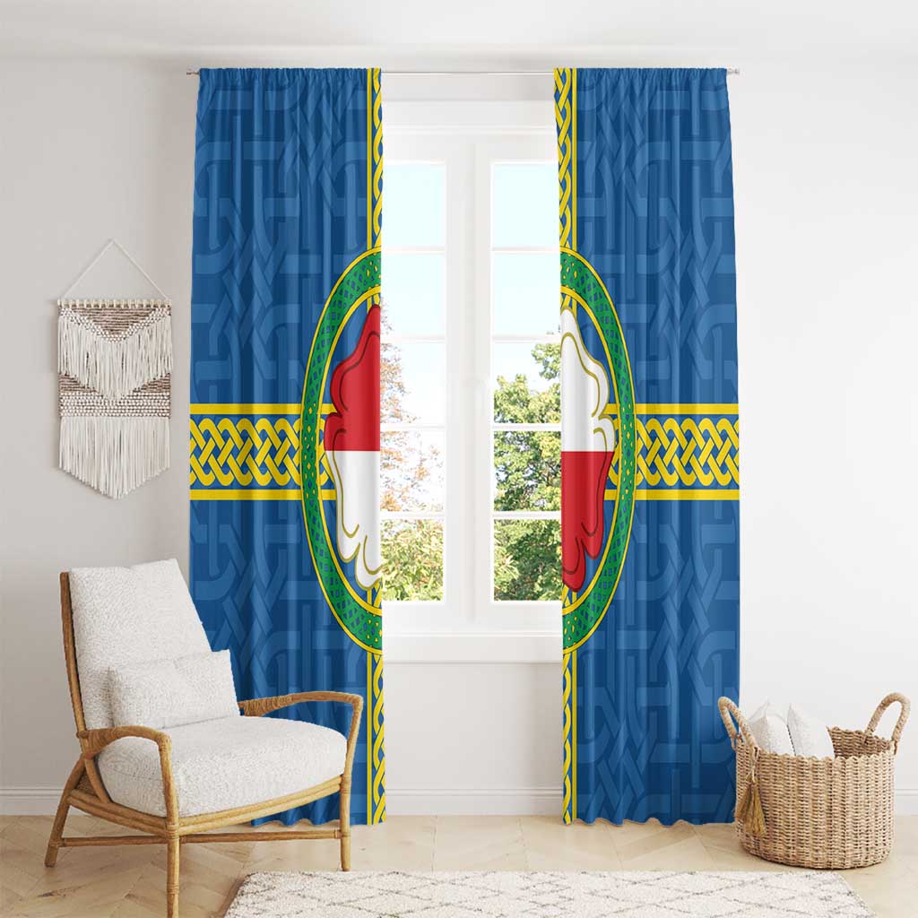 Pembrokeshire Wales Window Curtain Flag And Map Celtic Style - Wonder Print Shop
