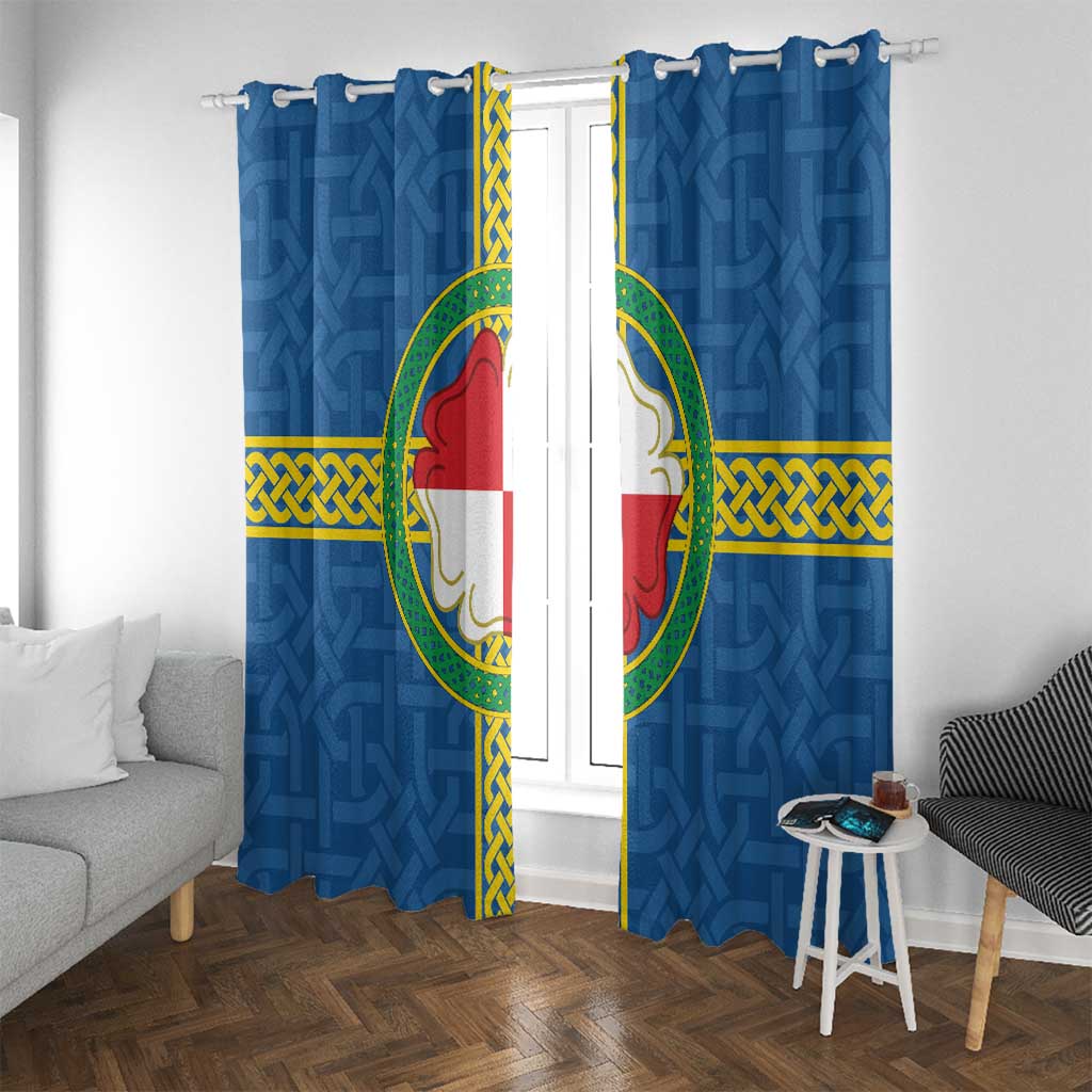 Pembrokeshire Wales Window Curtain Flag And Map Celtic Style - Wonder Print Shop