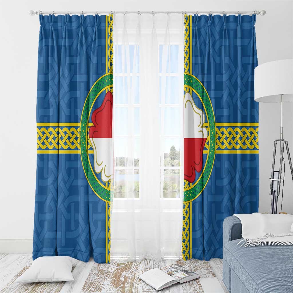 Pembrokeshire Wales Window Curtain Flag And Map Celtic Style - Wonder Print Shop