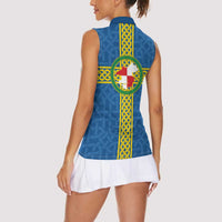 Pembrokeshire Wales Women Sleeveless Polo Shirt Flag And Map Celtic Style - Wonder Print Shop