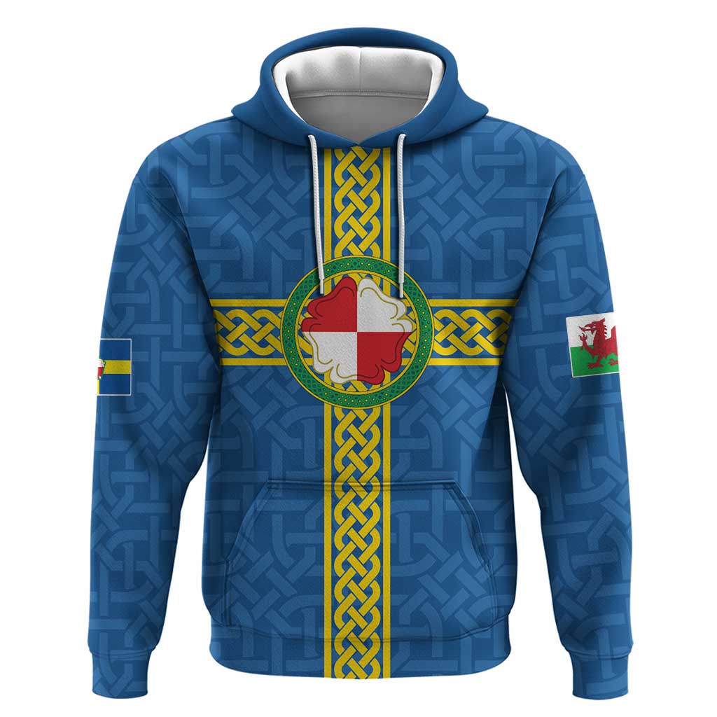 Pembrokeshire Wales Zip Hoodie Flag And Map Celtic Style - Wonder Print Shop