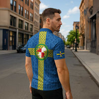 Pembrokeshire Wales Zipper Polo Shirt Flag And Map Celtic Style - Wonder Print Shop